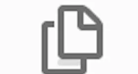 stacked document icon shows two pages stacked with the top page having the upper right hand corner folded inwards.